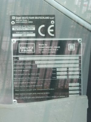 Tracteur agricole Deutz-Fahr 6165 Rcshift